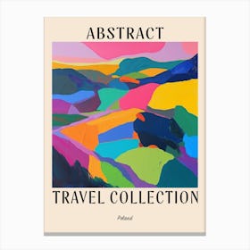 Abstract Travel Collection Poster Poland 3 Canvas Print
