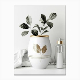 Gold Leaf Planter Canvas Print