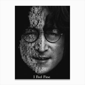 I Feel Fine The Beatles John Lennon Text Art Canvas Print