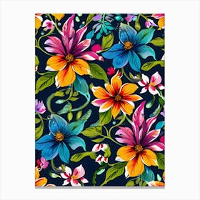 Floral Seamless Pattern 5 Canvas Print