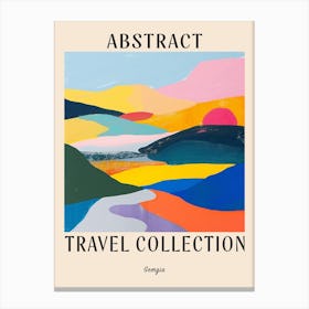 Abstract Travel Collection Poster Georgia 1 Canvas Print