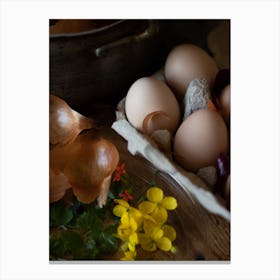 Eggs And Flowers 7 Canvas Print