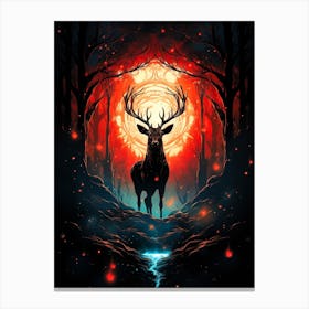 Deer In The Forest 1 Canvas Print