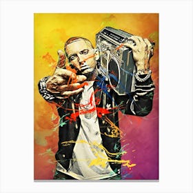 Eminem Rapper Mix Canvas Print