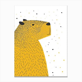 Yellow Capybara 2 Canvas Print
