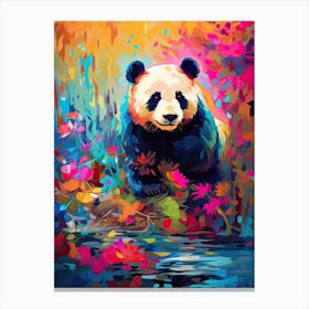 Panda Art In Fauvism Style 2 Canvas Print