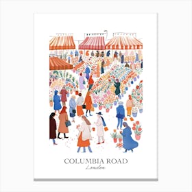 Columbia Road London Gouache Travel Illustration Canvas Print