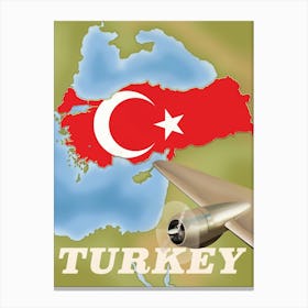 Turkey map Canvas Print