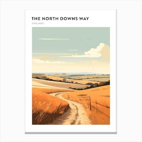 The North Downs Way England 3 Hiking Trail Landscape Poster Canvas Print