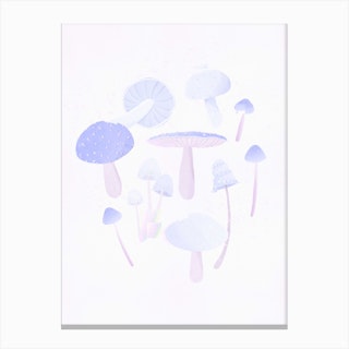 Lilac Mushrooms Canvas Print