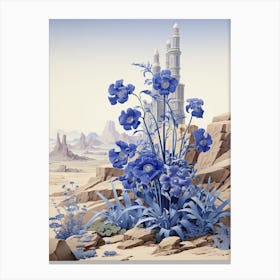 Chinese Forget Me Not Victorian Style 2 Canvas Print