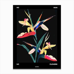 No Rain No Flowers Poster Heliconia 3 Canvas Print