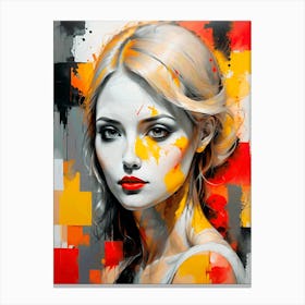 'The Girl In Butter Yellow' Canvas Print