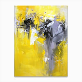 Abstract In Yellow And Black 1 Canvas Print