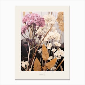 Flower Illustration Statice 1 Poster Canvas Print