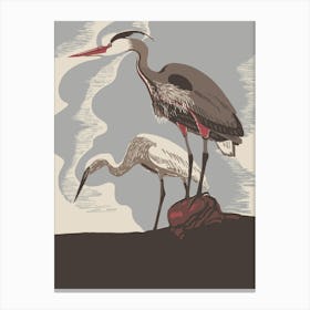 Herons Canvas Print