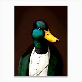 Gentleman Chuck The Duck Pet Portraits Canvas Print