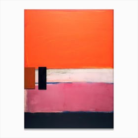 Orange And Red Abstract Painting 3 Canvas Print