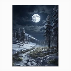 Snow In The Forest Canvas Print