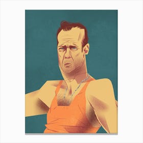 Portrait of Bruce Willis Canvas Print