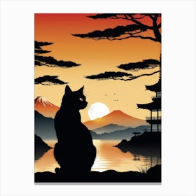 Japan Cat Art 16 Canvas Print