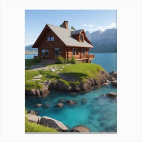 Beautiful House on the Lakeside 1 Canvas Print