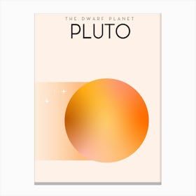 Dwarf Planet Pluto Canvas Print