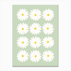 Daisy Green Canvas Print