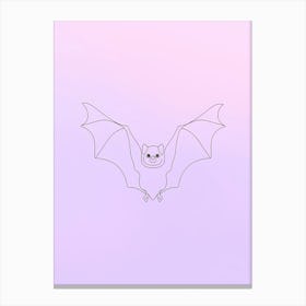 Bat On A Pink Background Stampe su tela