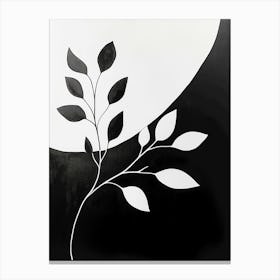 Black And White Abstract Painting Canvas Print