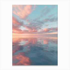 Sunset Reflected In Water Canvas Print