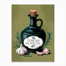 Vintage Tuscan Olive Oil Canvas Print