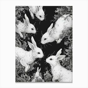 Rabbits In The Forest Canvas Print