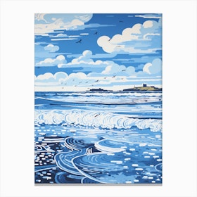 A Picture Of Bamburgh Beach Northumberland3 Canvas Print