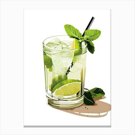Illustration Kentucky Mule Floral Infusion Cocktail 2 Canvas Print