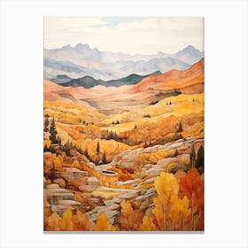 Autumn National Park Painting Sierra Nevada National Park Spain 1 Canvas Print