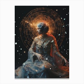 Cosmic surrealism portrait of a woman 1 Canvas Print