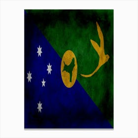 Christmas Island Flag Texture Canvas Print