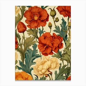 Vintage Floral Pattern Canvas Print