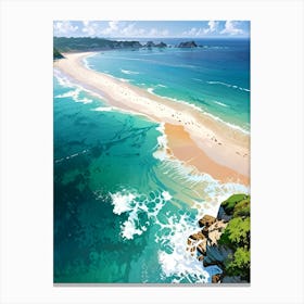 Beach Painting Canvas Print