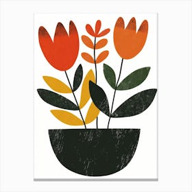 Tulips In A Bowl Canvas Print