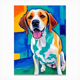 English Foxhound 2 Fauvist Style dog Canvas Print