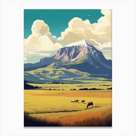 Cotopaxi National Park Ecuador 2 Vintage Travel Illustration Canvas Print