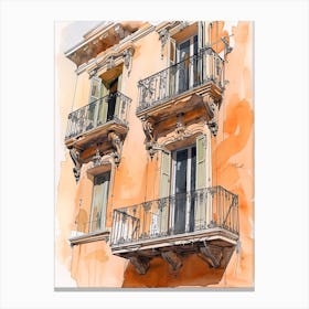 Palermo Europe Travel Architecture 3 Canvas Print