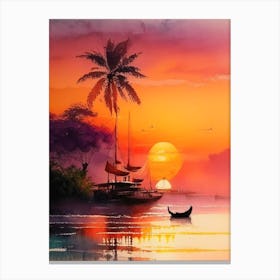 The Jimbaran Watercolour Canvas Print