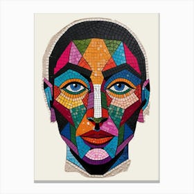 Mosaic Face Canvas Print