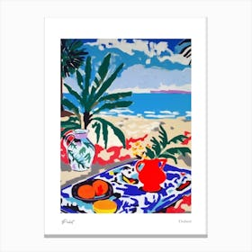 Phuket Thailand Matisse Style 2 Watercolour Travel Poster Canvas Print