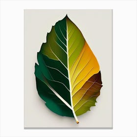 Birch Leaf Vibrant Inspired Canvas Print