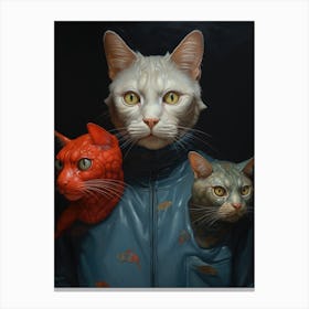 Three Cats Canvas Print