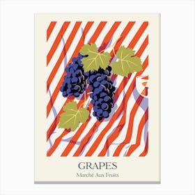 Marche Aux Fruits Grapes Fruit Summer Illustration 3 Canvas Print